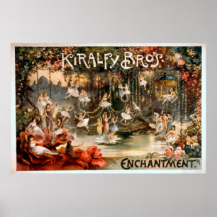 Kiralfy Bruder-Verzauberungs-Theaterplakat Poster