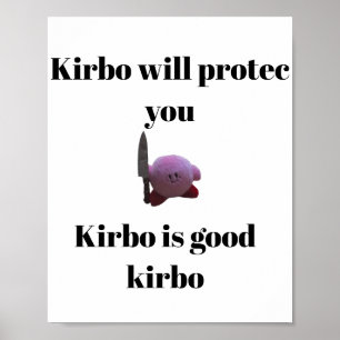 Kirby mit Messer Poster