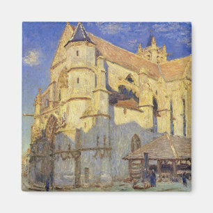 Kirche Alfred Sisleys   bei Moret, eisiges Wetter Magnet