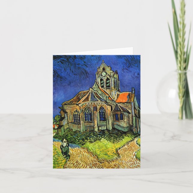 Kirche an Auvers Van Gogh schöner Kunst Karte (Vorderseite)