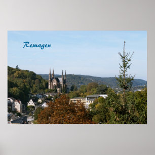 Kirche Apollinaris in Remagen, Deutschland Poster