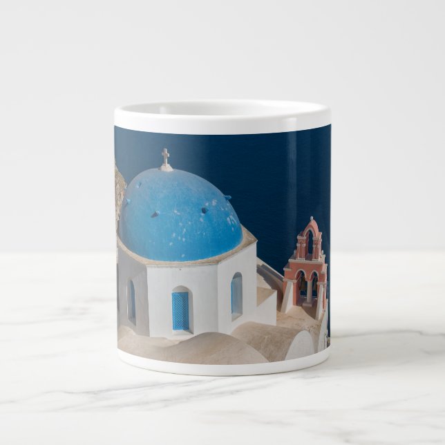 Kirche auf der Insel Santorini, Griechenland Jumbo-Tasse (Vorderseite)