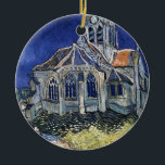 Kirche Auvers-sur-Oise, das Vincent van Gogh malt Keramikornament<br><div class="desc">Kirche bei Auvers-sur-Oise durch Van Gogh, Malerei, 1890, Öl auf Leinwand Van Gogh beschrieb diese Malerei in einem Buchstaben zu seiner Schwester Wilhelmina am 5. Juni 1890: Ich habe ein größeres Bild der Dorfkirche - einen Effekt, in dem das Gebäude scheint, gegen einen Himmel der einfachen tiefen blauen Farbe violett-hued...</div>