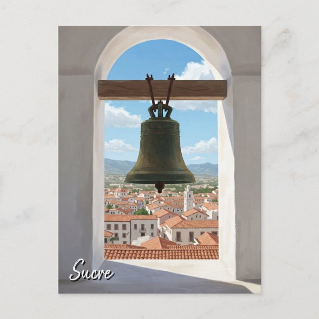 Kirche Bell in Sucre Bolivien Reisen Postkarte (Vorderseite)