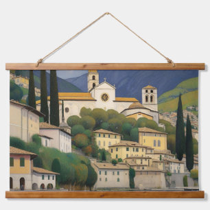 Kirche Cassone Gustav Klimt Painting Serene Wandteppich Mit Holzrahmen