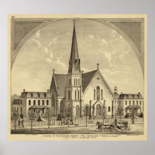 Kirche der heiliges Herz-Ostfreiheit Poster