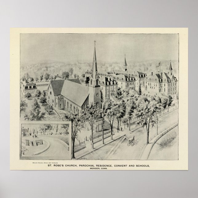 Kirche der hl. Rose, Meriden Poster (Vorne)