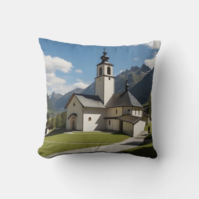 Kirche des Dorfes Versam Kissen (Vorderseite)