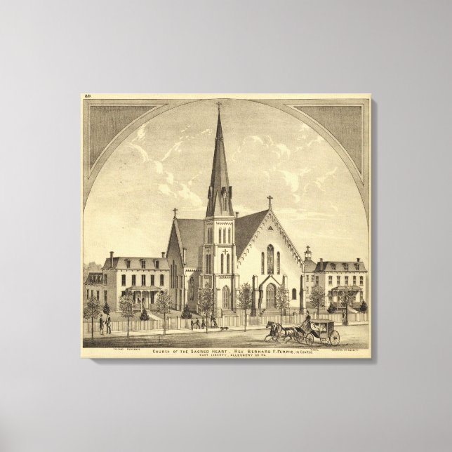 Kirche des Heiligen Herzens - Freiheit des Ostens Leinwanddruck (Vorderseite)