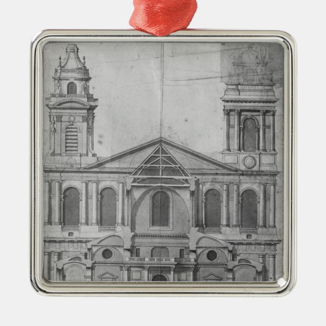 Kirche des Heiligen-Sulpice Ornament Aus Metall (Vorne)