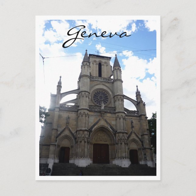 Kirche Genf Postkarte (Vorderseite)