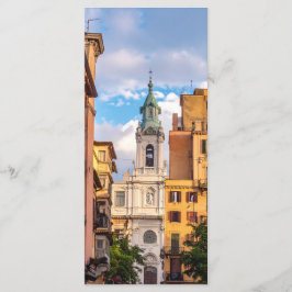 Kirche in der Stadt Menükarte