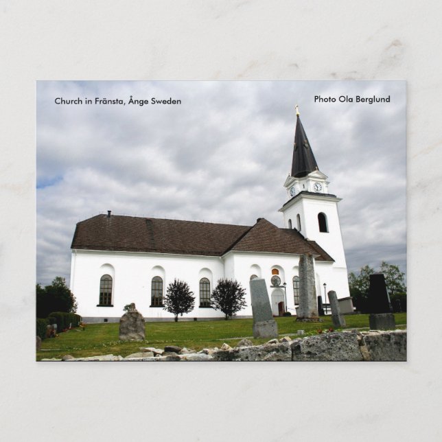 Kirche in Fränsta, Ånge Schweden, ... Postkarte (Vorderseite)