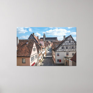Kirche in Rothenburg ob der Tauber, Deutschland Leinwanddruck