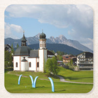 Kirche in Seefeld, Österreich-Untersetzer