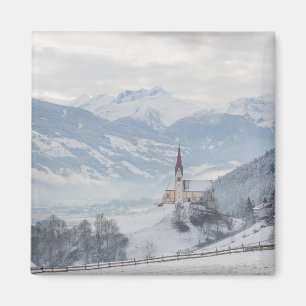Kirche in Zillertal im Wintermagneten Magnet