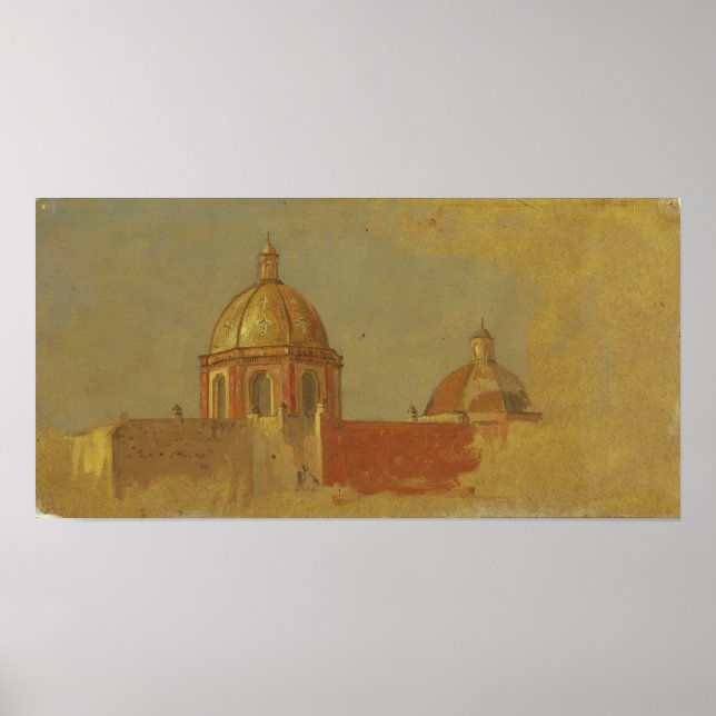 Kirche - Kolumbien oder Ecuador Dächer 1853 Poster (Vorne)