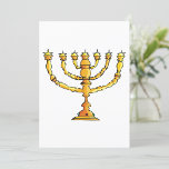 Kirche Menorah Einladung<br><div class="desc">Eine Kirche menorah in Gold mit vielen Kerzen. Dieses Design sieht wirklich effektiv auf diese Einladungen</div>