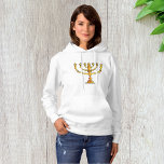 Kirche Menorah Hoodie<br><div class="desc">Eine Kirche menorah in Gold mit vielen Kerzen. Dieses Design sieht wirklich effektiv aus bei diesem weiblichen Hoodie</div>