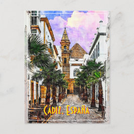 Kirche Nuestra Senora de la Palma. Cadiz, Spanien. Postkarte