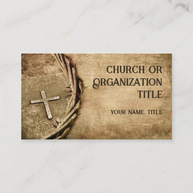 Kirche/Organisation - Cross Business Card Visitenkarte (Vorderseite)