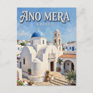 Kirche Panagia Tourliani Ano Mera Griechenland Postkarte