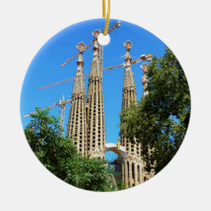 Kirche Sagrada Familia in Barcelona, Spanien Keramikornament