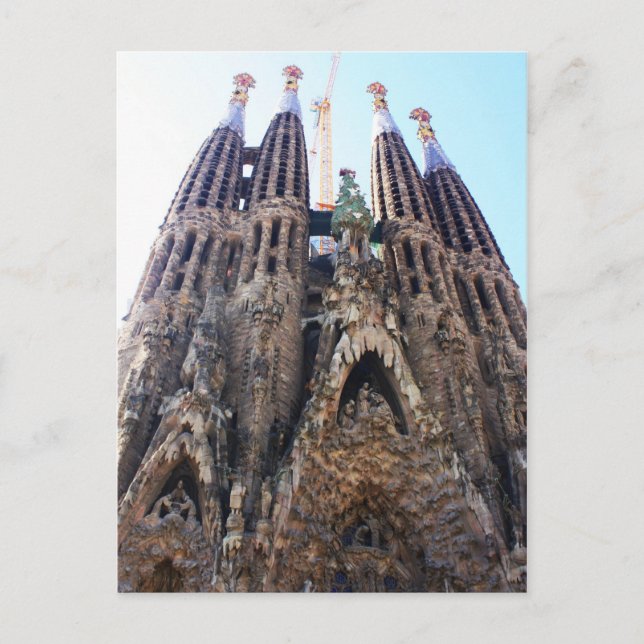 Kirche Sagrada Familia Postkarte (Vorderseite)