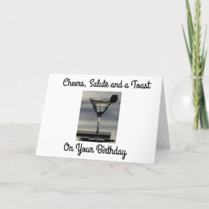 KIRCHE, SALUTE UND TOAST FÜR SIE AM GEBURTSTAG KARTE