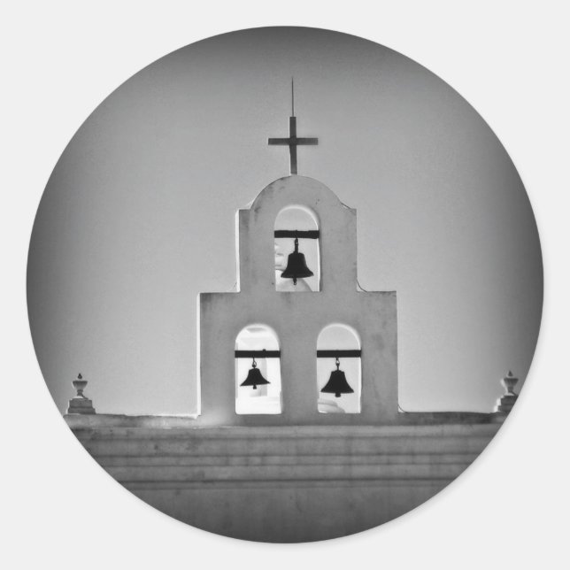 Kirche San Xavier Runder Aufkleber (Vorderseite)