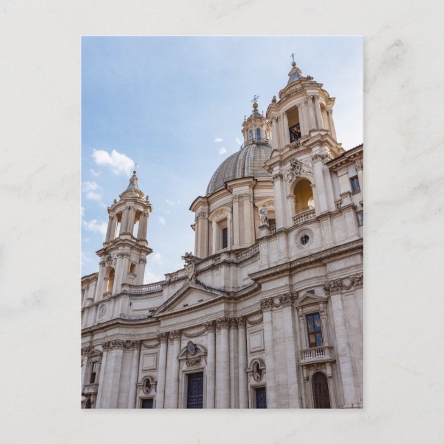 Kirche Sant Agnese auf der Piazza Navona - Rom Postkarte (Vorderseite)