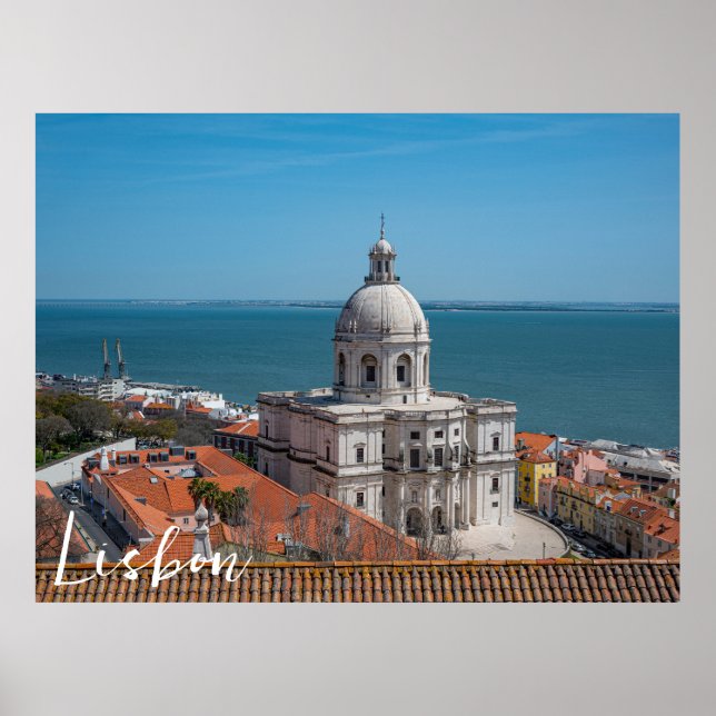 Kirche Santa Engracia in Lissabon, Portugal Poster (Vorne)