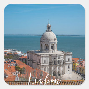 Kirche Santa Engracia in Lissabon, Portugal Quadratischer Aufkleber