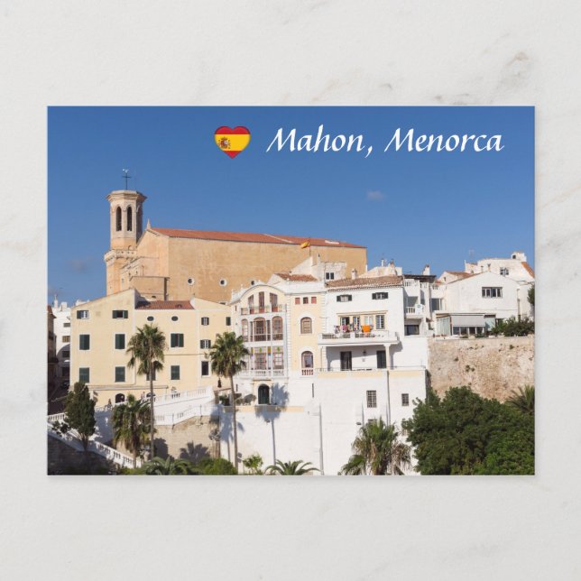 Kirche Santa Maria - Mahon, Menorca, Spanien Postkarte (Vorderseite)