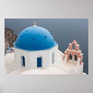 Kirche Santorini Poster