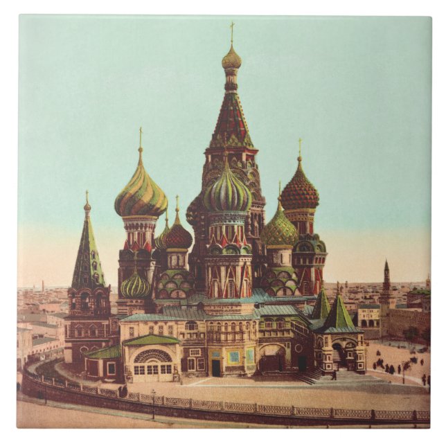 Kirche St. Basil, Roter Platz Moskau Fliese (Vorderseite)
