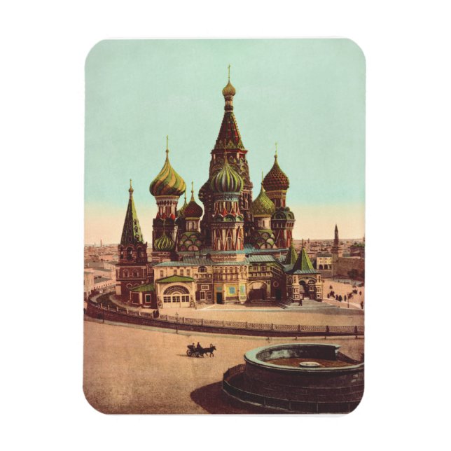 Kirche St. Basil, Roter Platz Moskau Magnet (Vertikal)