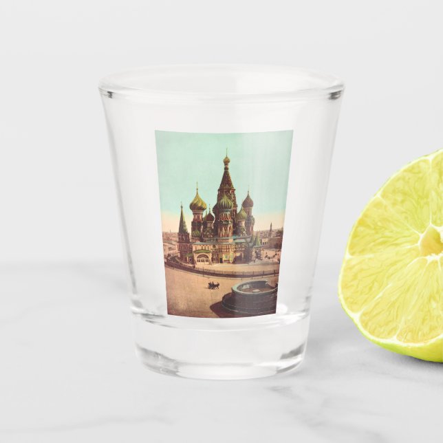 Kirche St. Basil, Roter Platz Moskau Schnapsglas (Vorderseite)