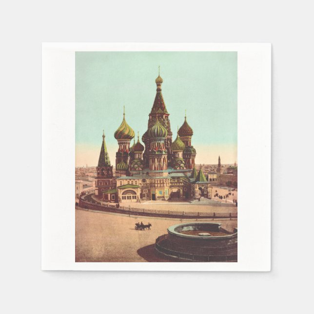 Kirche St. Basil, Roter Platz Moskau Serviette (Vorderseite)