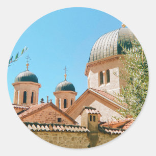 Kirche St. Nikolaus - Kotor - Montenegro Runder Aufkleber