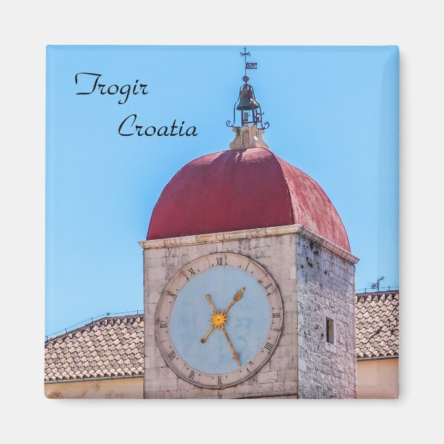 Kirche St Sebastian in Trogir - Dalmatien, Kroatie Magnet (Vorne)