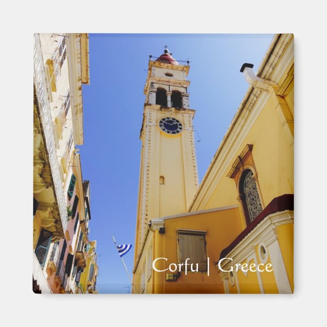 Kirche St. Spyridon, Korfu, Griechenland Magnet (Vorne)