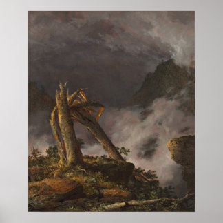 Kirche - Sturm in den Bergen 1847 Poster