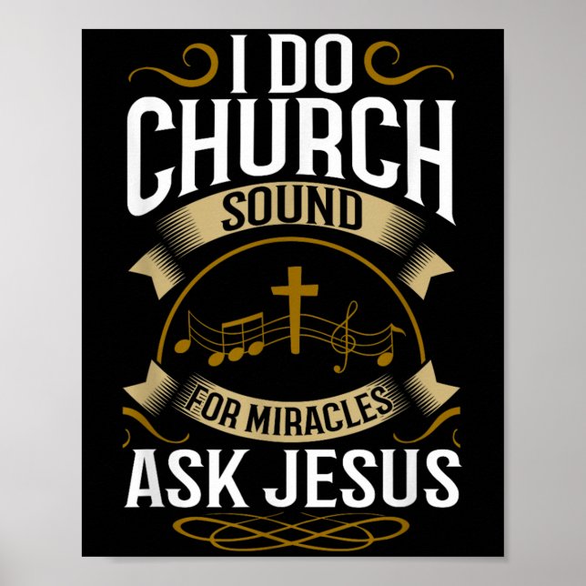 Kirche Tontechniker O System Musik Christlich  Poster (Vorne)