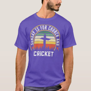 Kirche und Cricket Funny Christliches Glaubensgesc T-Shirt