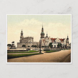 Kirche und Königsschloss, Altstadt, Dresden, Sachs Postkarte