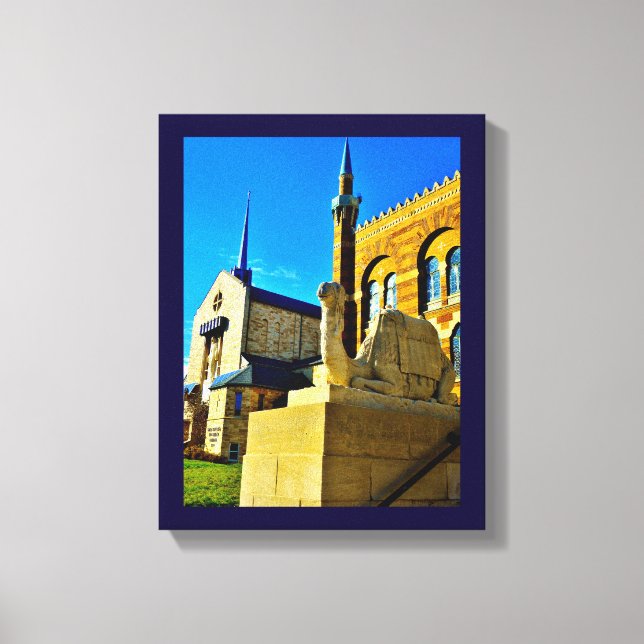 Kirche und Moschee Leinwanddruck (Vorderseite)