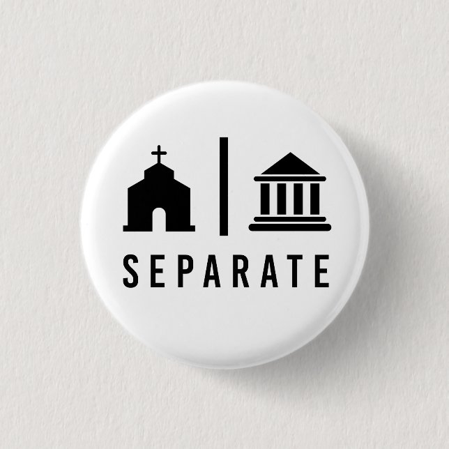 Kirche und Staat trennen Button (Vorderseite)