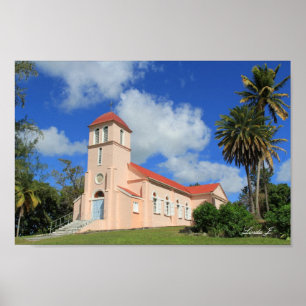 Kirche von Antigua Canvas Print Poster