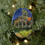 Kirche von Auvers-sur-Oise von Vincent van Gogh Keramik Ornament<br><div class="desc">Die Kirche von Auvers von Vincent van Gogh ist ein Vintages architektonisches Post-Impressionismus der bildenden Kunst. Von außen hat man einen Blick auf eine Kirche mit Buntglasfenstern und auf einem Kopfsteinpflasterweg eine Figur, die zur Kapelle führt. Über den Künstler: Vincent Willem van Gogh (1853-1890) war einer der berühmtesten postimpressionistischen Maler...</div>